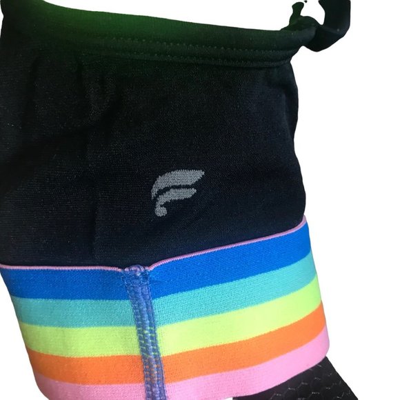 Fabletics Sports Bra Women XXS Rainbow Band Double Strap Elastic Band - Picture 3 of 3